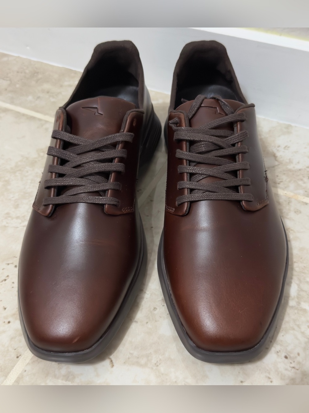 Wolf and Shepherd Crossover Derby Men’s Shoes In Maple|Brown Color (Size 10).
